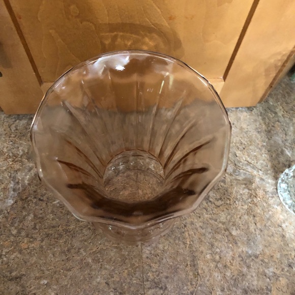 Pink Anchor Hocking Depression Glass Pretty Royal Pink Pineapple 9" Vase Flared - Picture 2 of 5